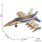 Detailliertes Holz- und Kunststoffflugzeugmodell mit beweglichen Flügeln und Fahrwerk, ideal für Wissenschafts- und Dekorationszwecke.