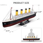 Detailliertes Titanic-Modell, perfekt für Sammler und Dekoration, mit genauen Maßen und realistischem Design, ideal für Wissenschafts- und Geschichtsliebhaber.