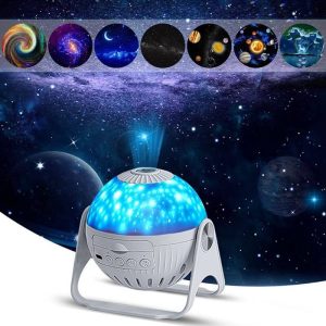 Elektronischer Sternenhimmel-Projektor mit Galaxy-Effekt, ideal für Schlafzimmer und Kinderzimmer, schafft eine entspannte Atmosphäre mit leuchtenden Sternen und Galaxien.