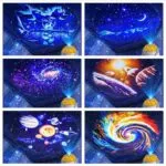 Entdecken Sie den Sternenhimmel-Projektor mit faszinierenden Weltraummotiven, ideal für Wissenschaftsdekorationen und entspannende Raumgestaltung.