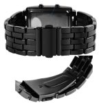 Hochwertiges schwarzes Metallarmband für Uhren, langlebig und stilvoll, perfekt für elegante und moderne Zeitmesser.