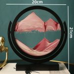 3D-Berglandschaftsmodell mit pinkfarbenen Bergen, Durchmesser 20cm, Höhe 21cm, dekoratives wissenschaftliches Kunstobjekt für Zuhause oder Büro.