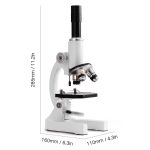 Hochwertiges wissenschaftliches Mikroskop mit verstellbarem Objektiv und stabiler Basis, ideal für Labor- und Bildungszwecke.