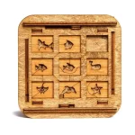 Holz-Schatzsuche Spielset mit Tiermotiven, ideal für Kinder und Lernspiele, handgefertigt aus Holz, fördert Feinmotorik und Tierkenntnisse.