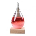 Glas-Dropper mit roter Flüssigkeit auf Holzbasis, ideal für wissenschaftliche Experimente und Dekorationen.