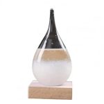 Elegantes wissenschaftliches Glasgefäß mit Flüssigkeit, auf Holzbasis präsentiert, ideal für Dekoration und wissenschaftliche Experimente.