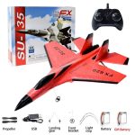Ferngesteuerter RC-Jet mit Propeller, USB, Batterien und Zubehör, ideal für Flugenthusiasten und Science-Gadgets.