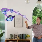 Dekoratives Sonnensystem-Modell mit bunten Planeten, ideal für Wissenschafts- und Raumfahrtfans, perfekt als Geschenk oder Raumdekoration.
