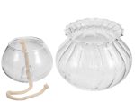 Elegante Glasvase mit Kerzenhalter und Kerze, ideal für wissenschaftliche Dekorationen und stilvolle Raumgestaltung. Transparentes Design, perfekt für moderne und wissenschaftliche Einrichtungsstile.