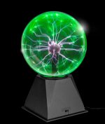 Leuchtende elektrische Nervenzellen-Demonstration in einer Glaskugel, die die neuronale Signalübertragung visualisiert, ideal für Wissenschafts- und Bildungsausstellungen.