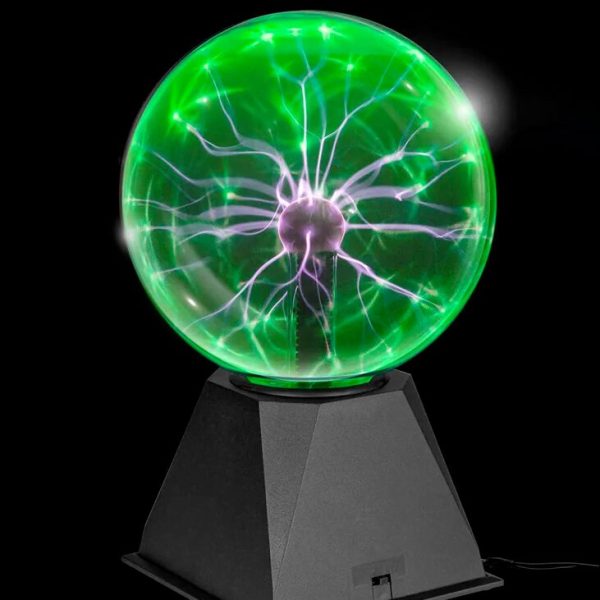 Leuchtende elektrische Nervenzellen-Demonstration in einer Glaskugel, die die neuronale Signalübertragung visualisiert, ideal für Wissenschafts- und Bildungsausstellungen.