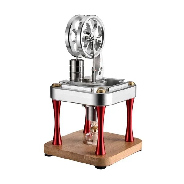 Wissenschaftliches Experimentiergerät mit Räder und Glaskolben, ideal für Bildungszwecke und wissenschaftliche Demonstrationen.