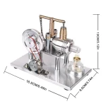 Wissenschaftlicher Versuchsaufbau mit Messinstrumenten, Glasbehälter und Metallbasis, ideal für physikalische Experimente und Demonstrationen.