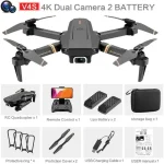 Hochwertige Drohne mit 4K Kamera, inklusive Ersatzbatterien, Fernsteuerung, Tragetasche und Zubehör für professionelle Luftaufnahmen. Ideal für Hobby und Fotografie.