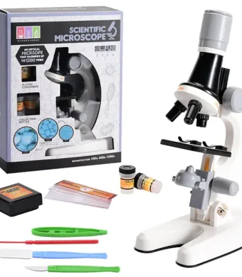 Hochwertiges Mikroskop-Set mit Zubehör, ideal für Kinder und Einsteiger, inklusive Objektträger, Pipetten und Proben. Perfekt für wissenschaftliche Experimente und Lernzwecke.
