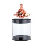 Dekoratives wissenschaftliches Kunstwerk, das einen Mini-Whirlpool mit schimmerndem Kupfer-Design zeigt. Perfekt für Wissenschafts- und Dekorationsliebhaber.