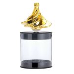 Wissenschaftliches Experimentiergerät mit goldener Spirale auf transparentem Basis, ideal für Bildungszwecke und wissenschaftliche Dekorationen.