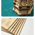 Detailliertes Holzmodell-Bausatz für wissenschaftliche Experimente und Dekorationen, perfekt für Bastler und Bildungseinrichtungen.