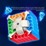 Wissenschaftliches Dekorationsstück mit leuchtenden, farbigen Elementen und einem Rubik's Cube-inspirierten Design, ideal für moderne Wissenschafts- und Technikliebhaber.
