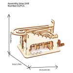 Detailliertes Holzspielzeug mit beweglichen Teilen, ideal für Wissenschafts- und Dekorationsliebhaber, fördert das Verständnis für mechanische Abläufe.