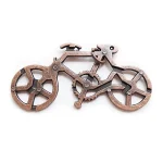 Detailliertes mechanisches Fahrrad-Puzzle aus Metall, ideal als wissenschaftliche Dekoration oder Geschenk für Technik- und Fahrradliebhaber.