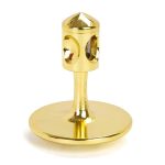 Goldene Laborausrüstung mit zylindrischem Kopf und runder Basis, ideal für wissenschaftliche Experimente und Dekorationen im Labor.