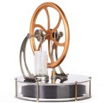Das klassische Newton-Wenkel-Experiment mit rotierenden Scheiben, das die Prinzipien der Physik und Bewegung demonstriert.
