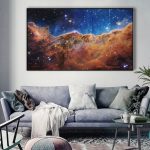 Hochwertiges Wandbild eines beeindruckenden Sternenbildes im Weltraum, ideal für Wissenschafts- und Dekorationsliebhaber.