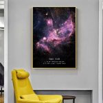 Hochauflösendes Bild des NGC 346 Sternhimmels mit leuchtenden rosa und violetten Nebeln, ideal für wissenschaftliche Dekorationen und Raumfahrt-Interessierte.