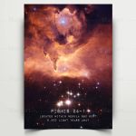 Himmel mit Nebel und Sternen, wissenschaftliche Dekoration für Raum- und Astronomie-Liebhaber, ideal für Sammler und Dekorationszwecke.