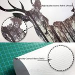 Nahaufnahme von hochwertigem Canvas-Gewebe, Vorderseite mit detailreicher Textur und Druck, ideal für kreative Bastel- und Dekorationsprojekte.