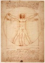 Vitruvianischer Mensch, Leonardo da Vinci, anatomische Studie, Kunst, Wissenschaft, Proportionslehre.