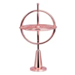 Sonnenuhr aus Metall, dekoratives wissenschaftliches Instrument, ideal für Bildung und Raumdekoration, in elegantem Roségold.