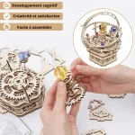 Holz-Schwerkraft-Uhr, ein faszinierendes Wissenschafts-Gadget, das mechanische Präzision und kreative Gestaltung vereint, ideal für Bildung und Dekoration.