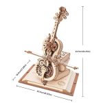 Detailliertes Holzmodell eines musikalischen Instruments mit mechanischen Zahnrädern, perfekt als wissenschaftliche Dekoration oder Lehrmaterial.