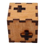 Holzpuzzlewürfel mit Schiebemechanismus, dekoratives wissenschaftliches Gadget, Holzspielzeug, für Dekoration und Denksport.