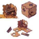 Dekorative Holz-Puzzlebox mit Schiebemechanismus, perfekt für Wissenschafts- und Dekorationsliebhaber, bietet eine anspruchsvolle Herausforderung und stilvolles Design.