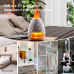 Hochwertiges Salz- und 3D-Simulations-Feuer-Aromatherapiegerät für Zuhause, schafft eine entspannte Atmosphäre mit angenehmem Duft und visuellem Feuer-Effekt.