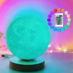 Farbwechsel-Lichttherapie-Lampe mit Fernbedienung, ideal für Entspannung und Stimmung, mit buntem LED-Licht und dimmbarer Helligkeit.