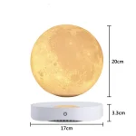 Realistisches Mondmodell mit 20 cm Durchmesser und LED-Beleuchtung, ideal für Dekoration und wissenschaftliche Präsentationen.
