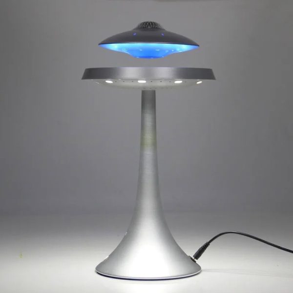 Modernes Design einer Himmelslaterne mit blauer LED-Beleuchtung, ideal für Dekoration und wissenschaftliche Präsentationen.