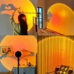Raum mit leuchtender Sonnenprojektion an der Wand, schafft eine warme und entspannte Atmosphäre, ideal für Dekoration und wissenschaftliche Inspiration.