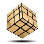 Holz-Rätselwürfel im Raumfahrt-Design, perfekt für Denksport und Dekoration.