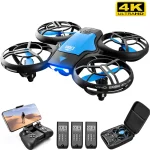 Hindernisvermeidung Drohne mit 4K Kamera, ideal für Anfänger und Profis, inklusive Fernsteuerung, Ersatzakkus und Tragetasche für stabile Flugaufnahmen.