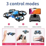 Kleine Drohne mit Fernsteuerung, Smartphone- und Gestensteuerung, ideal für Anfänger und Hobbyisten.