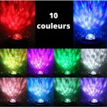 Lichtprojektor mit 10 verschiedenen Farben für stimmungsvolle Beleuchtung.