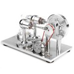 Wissenschaftliches Experimentiergerät mit Glaskolben und Metallteilen, ideal für Dekorationen und wissenschaftliche Gadgets.