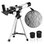 Hochwertiges Teleskop mit Mondoberflächen-Detailaufnahme für Astronomie-Enthusiasten. Perfekt für Hobbyastronomen und Wissenschaftsinteressierte, um den Himmel und die Mondlandschaften zu erkunden.