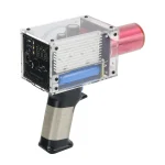 Wissenschaftliches Gadget mit transparentem Gehäuse, das eine elektrische Pumpe und Steuerungskomponenten zeigt, ideal für wissenschaftliche Experimente und Dekorationen.