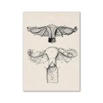 Detaillierte wissenschaftliche Illustration eines Insekts und eines Pilzes, ideal für Dekorationen oder wissenschaftliche Sammlungen.